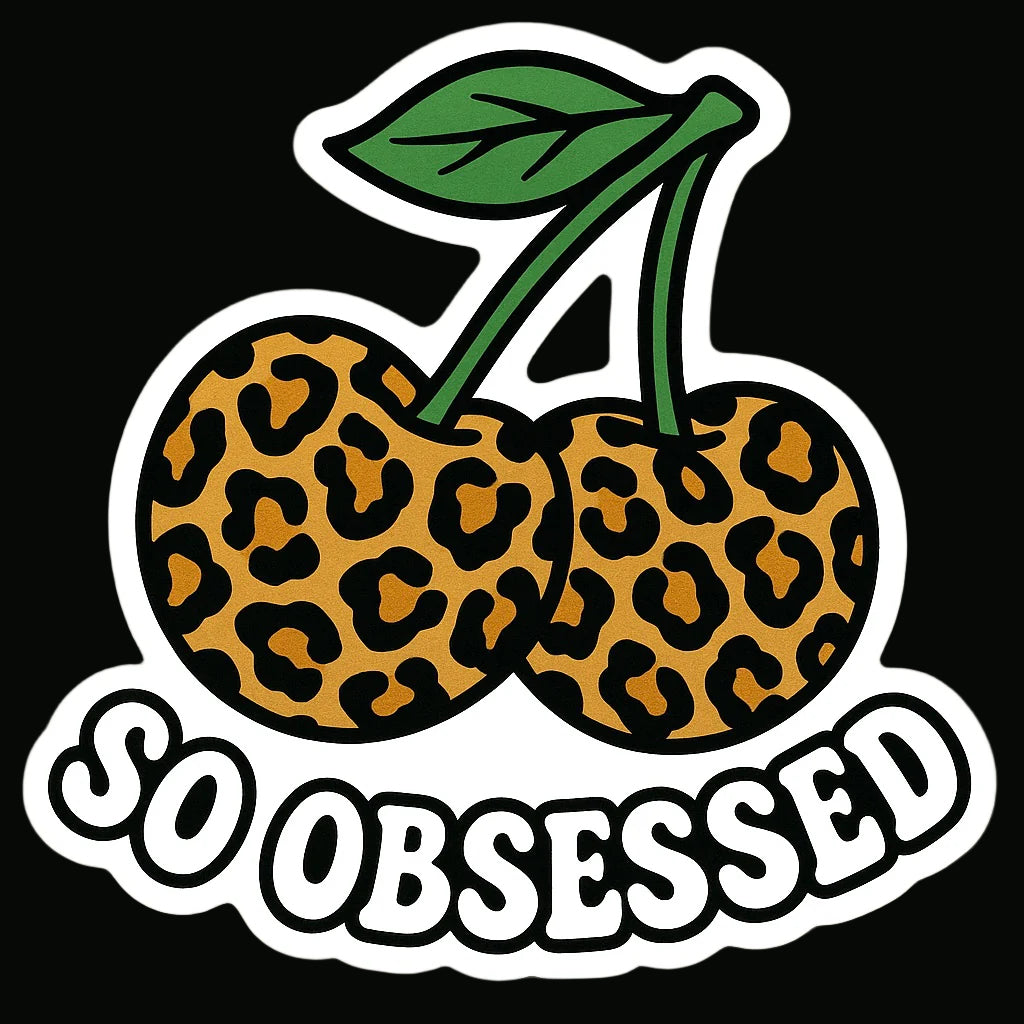 Leopard Print Logo Sticker